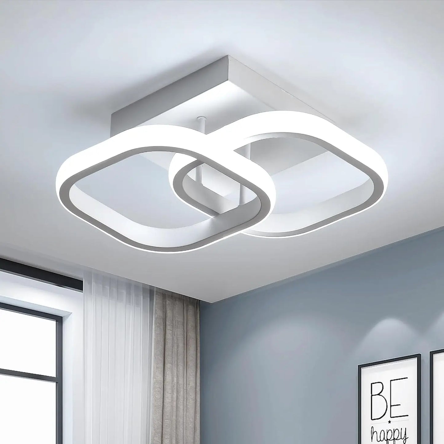 Modern Square LED Ceiling Light – Hallway, Kitchen & Bedroom