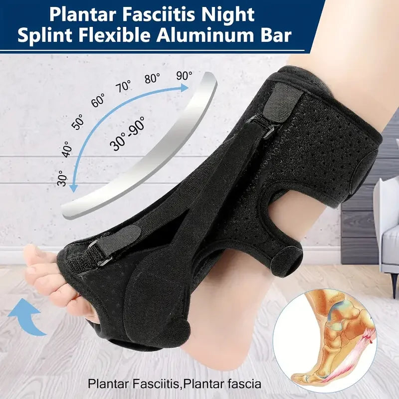 1pc Foot Metatarsal Correction Ankle Fixture Brace,Plantar Myofasciitis Eversion Protector,Foot Support Night Foot Drop Orthosis Peaceful Pleasures Health and Wellness