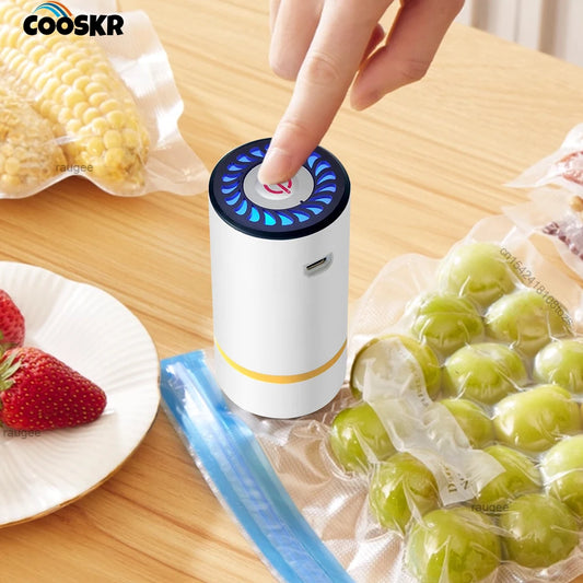 Mini Electric Air Pump USB Rechargeable Automatic Vacuum Compression Machine for Food Fresh-Keeping Storage Bags Vacuum Pump Peaceful Pleasures Health and Wellness