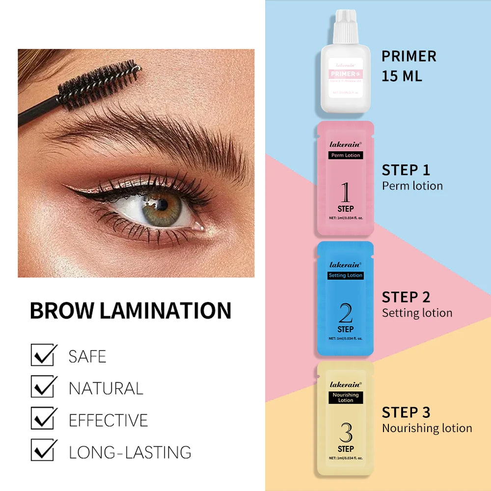 Brow Lamination Kit At Home DIY Eyebrow Lamination Kit Professional Eye Brow Perm Kit Instant DIY Eyebrow Lift Kit for Fuller Peaceful Pleasures Health and Wellness