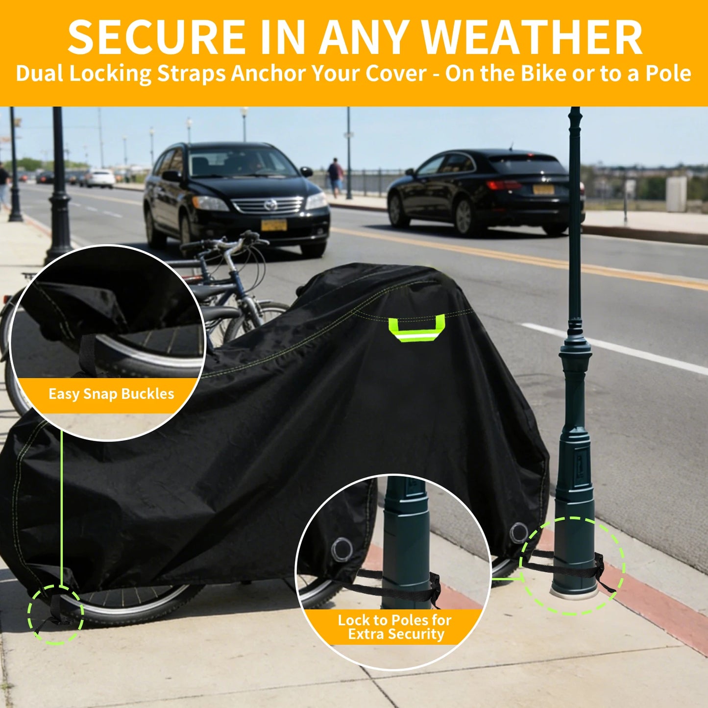Outdoor Bike Cover 210D High Quality Bicycle Protector Multipurpose Sun Rain Snow Dust Waterproof All Weather Protective Covers Peaceful Pleasures Health and Wellness