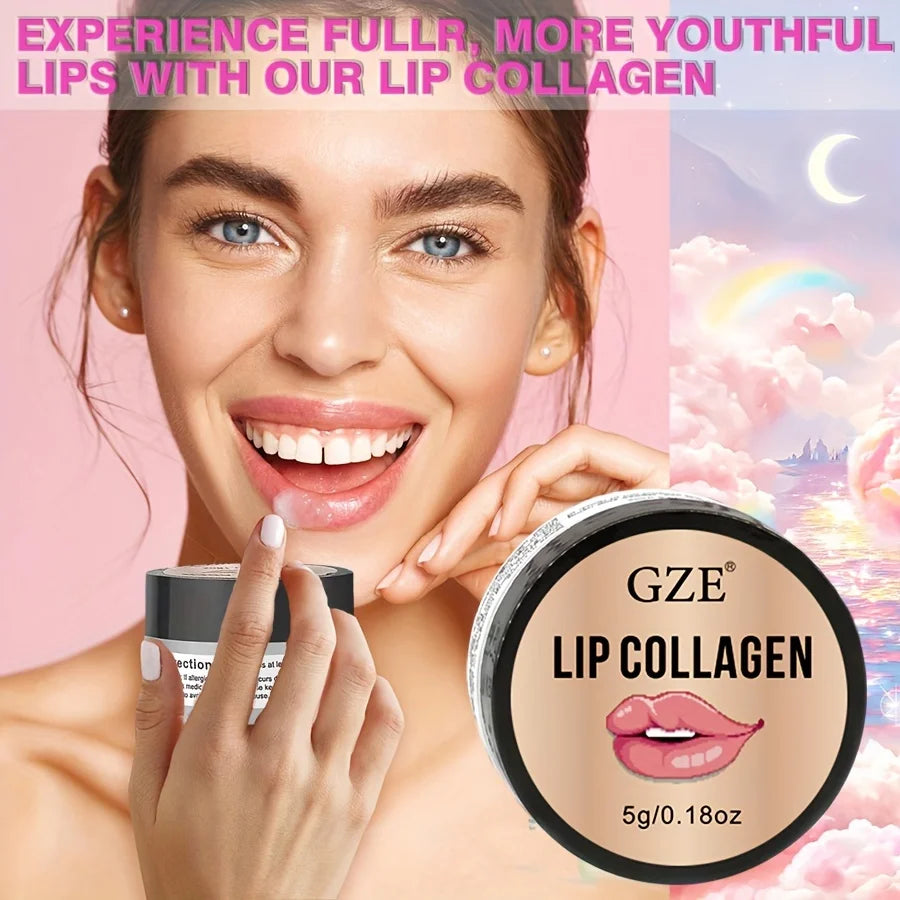 GZE Lip Sleeping Mask – Collagen, Coconut & Castor Oil 5g