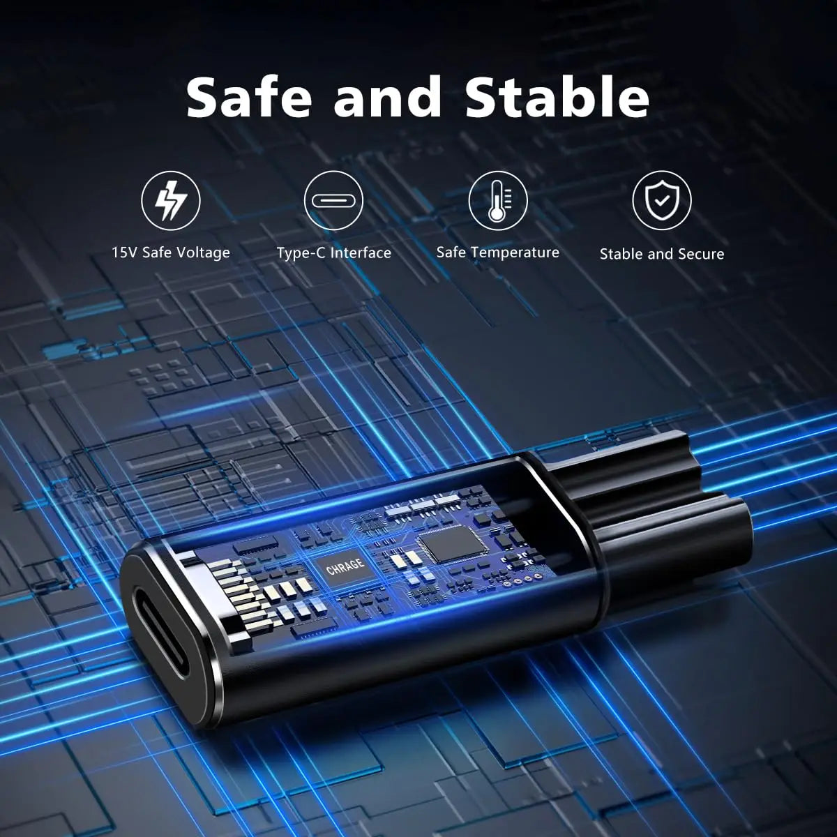 15V USB-C Shaver Adapter for Philips OneBlade QP6510 QP6520 Peaceful Pleasures Health and Wellness