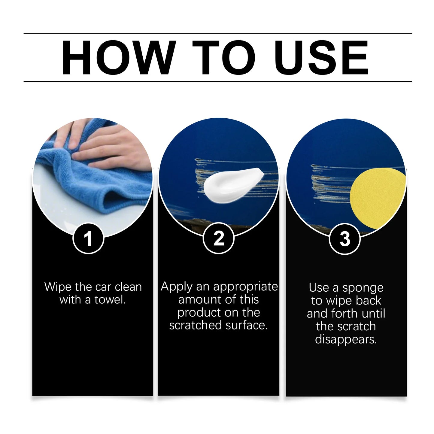 Homonth Car Scratch Repair Wax Kit – Polish, Buff & UV Protection