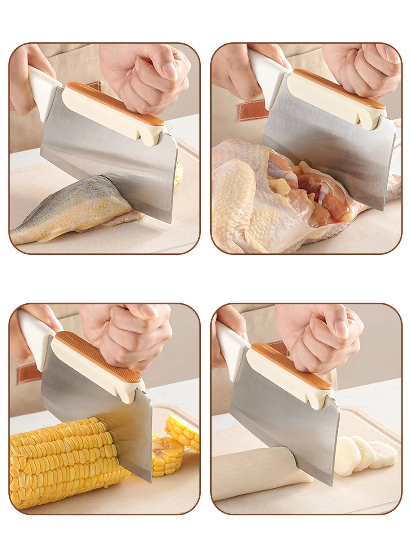 1Pcs Cutter Assistant Tool with Sharpener Extended Clamp for Safe Chopping Cutter Sharpener Hand Guard Kitchen Cutter Peaceful Pleasures Health and Wellness