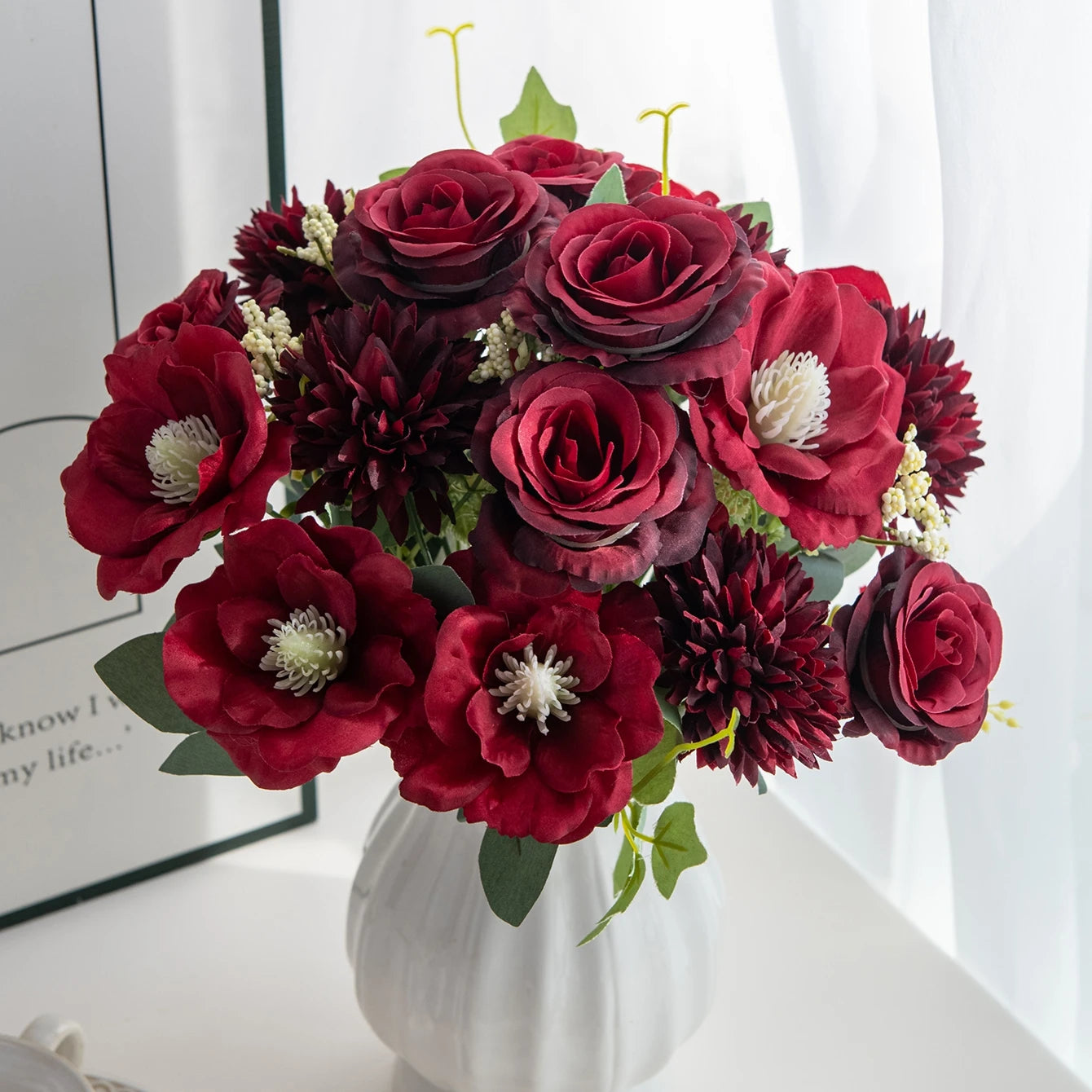 Artificial Silk Rose Bouquet | Wedding, Home & Party Decor