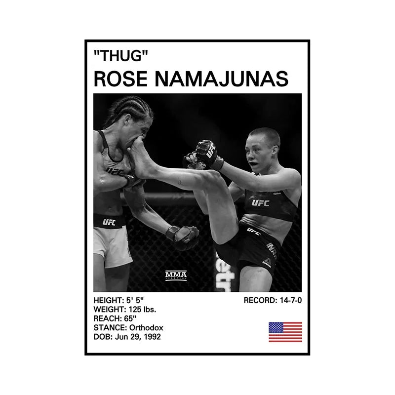 Black and White Boxing Legends Canvas Poster Boxing Inspirational Canvas Painting Print Wall Art for Gym Bedroom Home Decor Peaceful Pleasures Health and Wellness