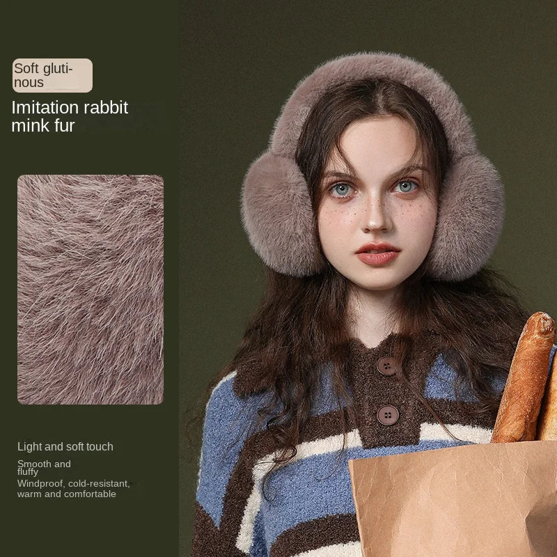 Soft Plush Ear Warmer Winter Earmuffs for Women Men Fashion Solid Color Warm Ear Cover Fashion Outdoor Cold Protection Earmuffs Peaceful Pleasures Health and Wellness