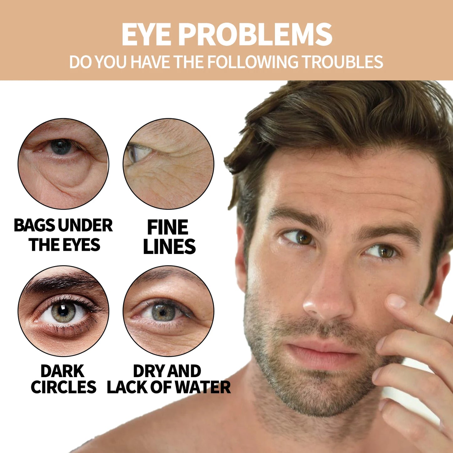 Men's Retinol Eye Cream Roller – Firm, Brighten & De-Puff