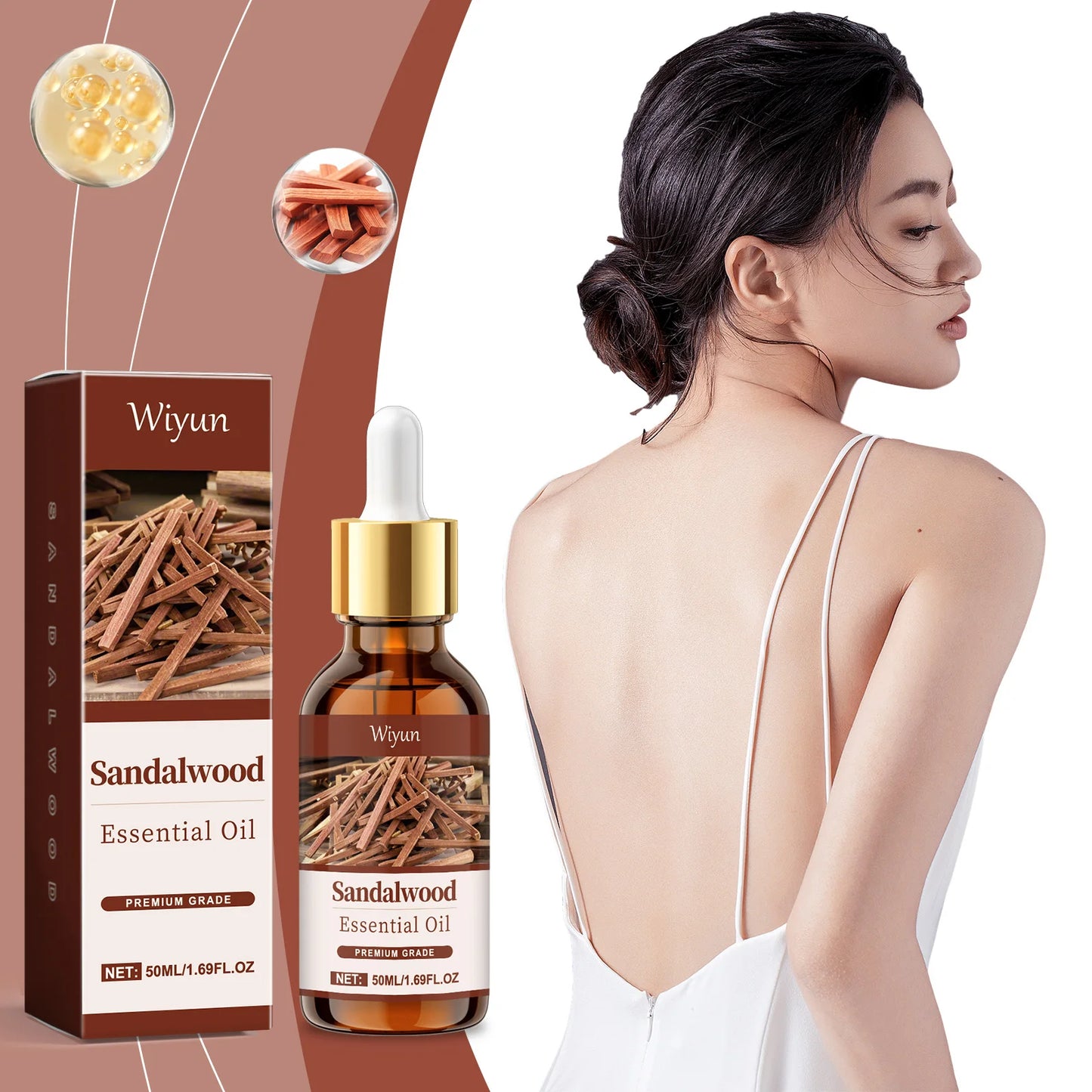 WIYUN Sandalwood Essential Oil – Hair & Body Moisturizer 50ml