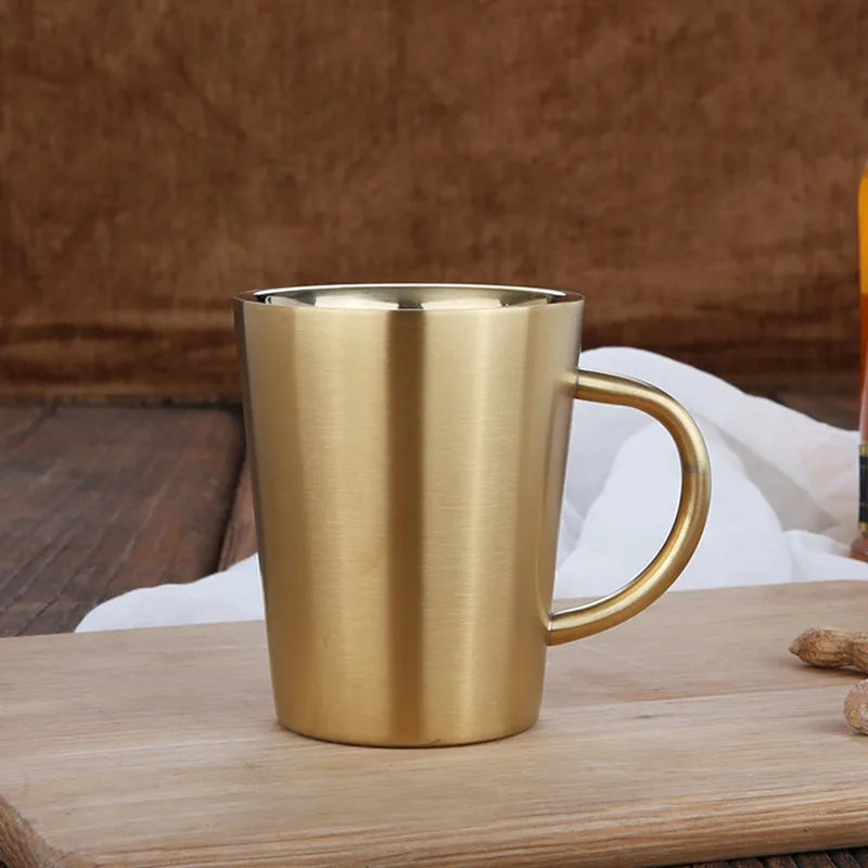 300ml Double-Wall 304 Stainless Steel Insulated Mug – Coffee, Tea & Hot Drink Cup