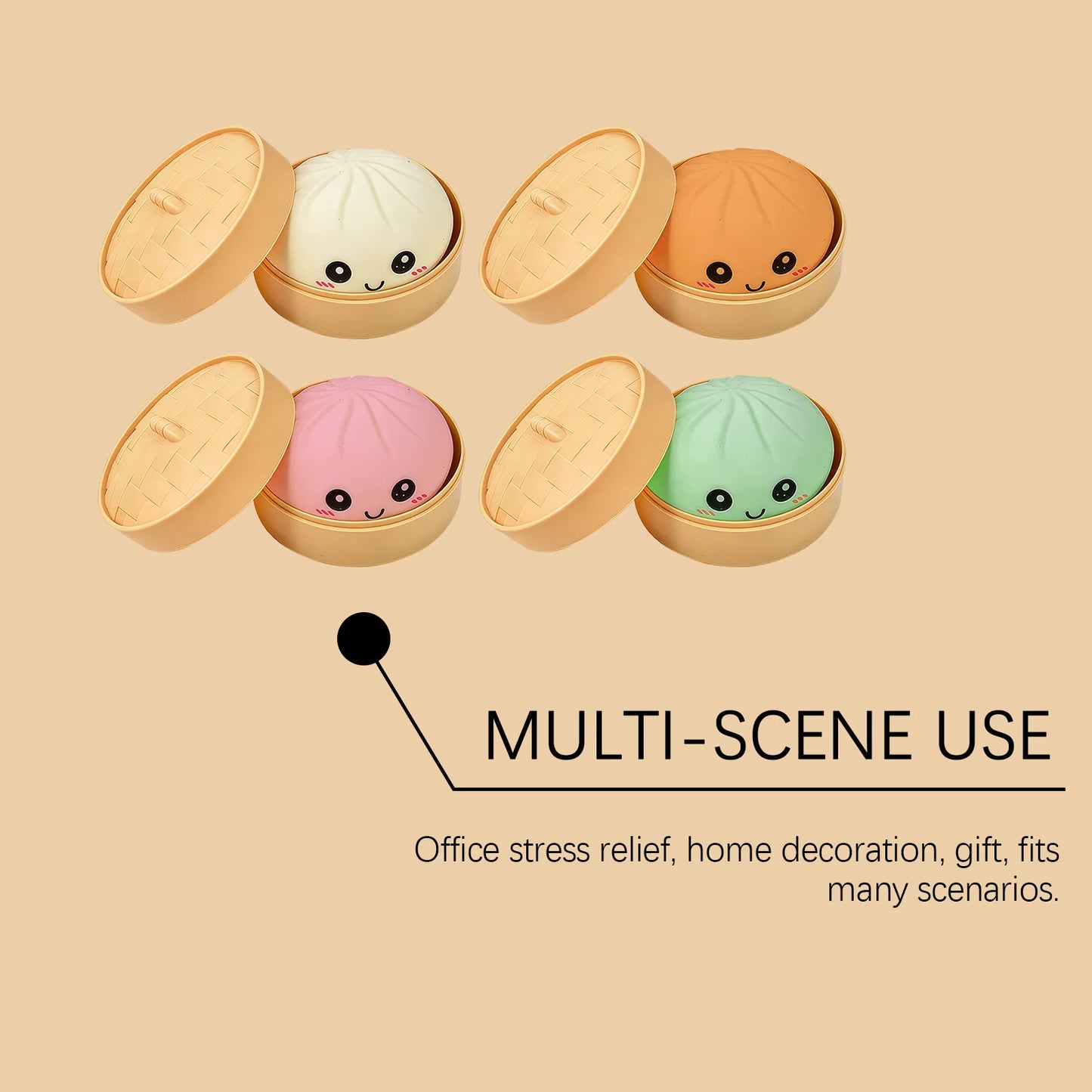 Dumpling Squishy Stress Ball Fidget Sensory Squeeze Toy