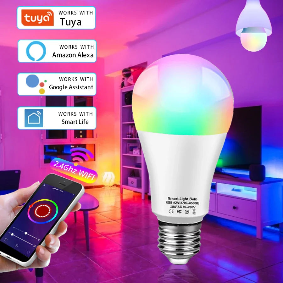 GGBEE Tuya WiFi Smart E27 LED Bulb – Alexa & Google Home