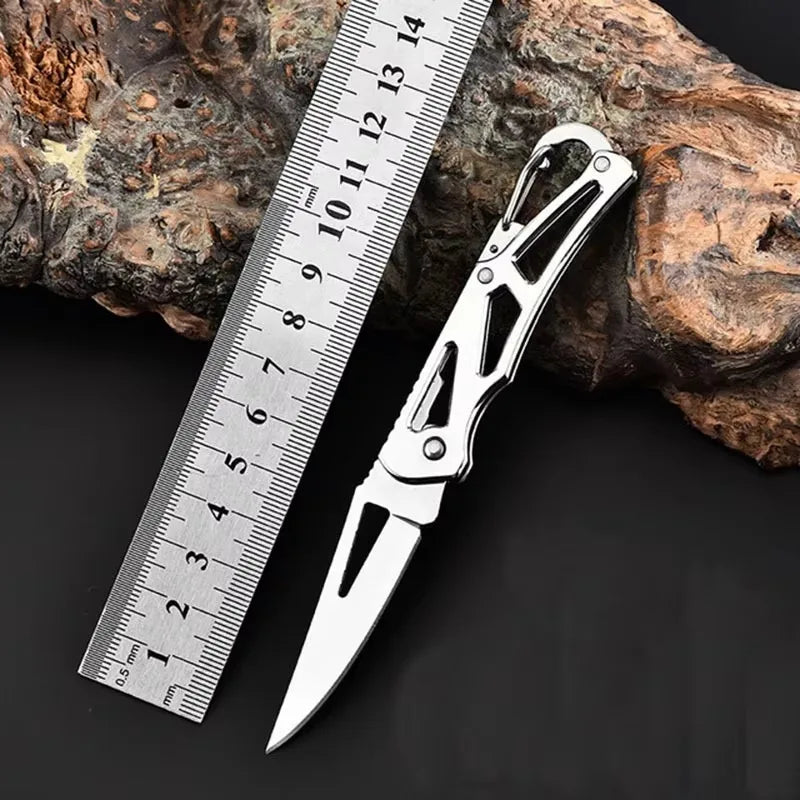 1/3/6pcs Stainless Steel Keychain Folding Knife Outdoor Carrying Knife Mirror Sharp Pocket Knife Folding Kitchen Fruit Knife Peaceful Pleasures Health and Wellness