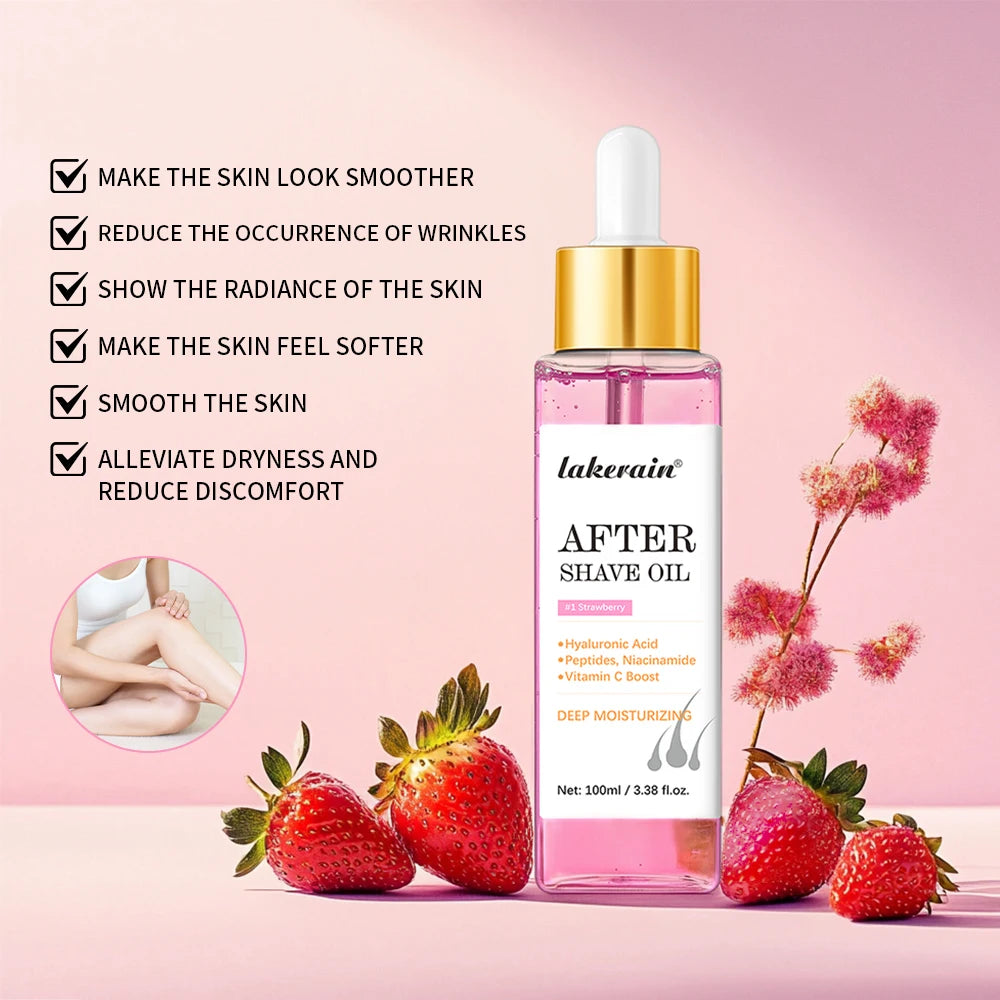 Strawberry After Shave Oil women For Smooth Skin Moisturizes Soft Serve Shave Oil Truly After Shave Oil Strawberry ﻿Skincare Peaceful Pleasures Health and Wellness