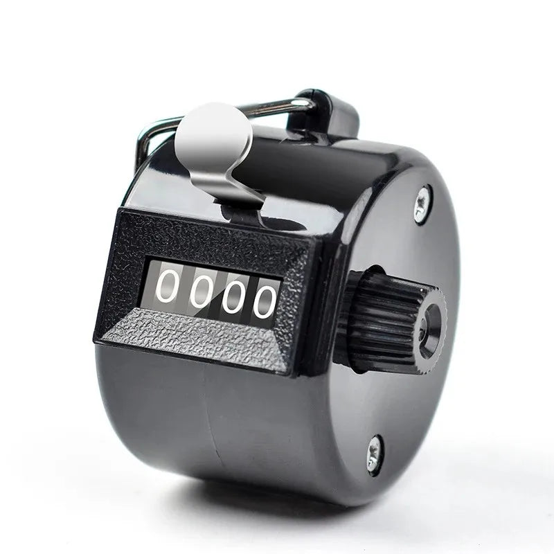Manual Recording Mechanical Counter Four Digit Traffic Warehouse Points Cargo Readings Digital Counting Peaceful Pleasures Health and Wellness black