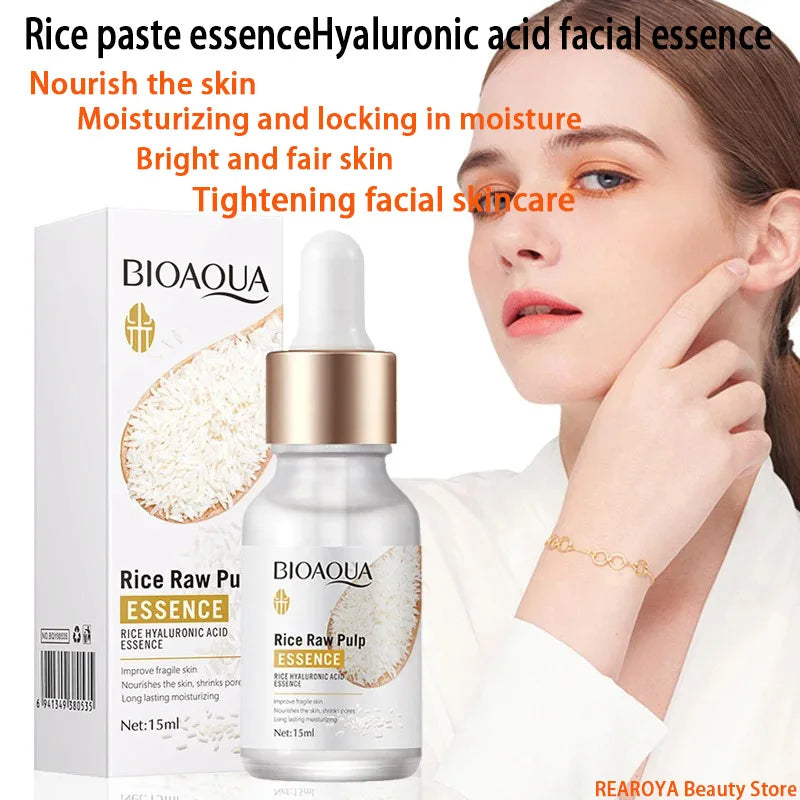 Rice Raw Pulp Serum – Hyaluronic Acid Face Essence BIOAQUA Face Serum Peaceful Pleasures Health and Wellness