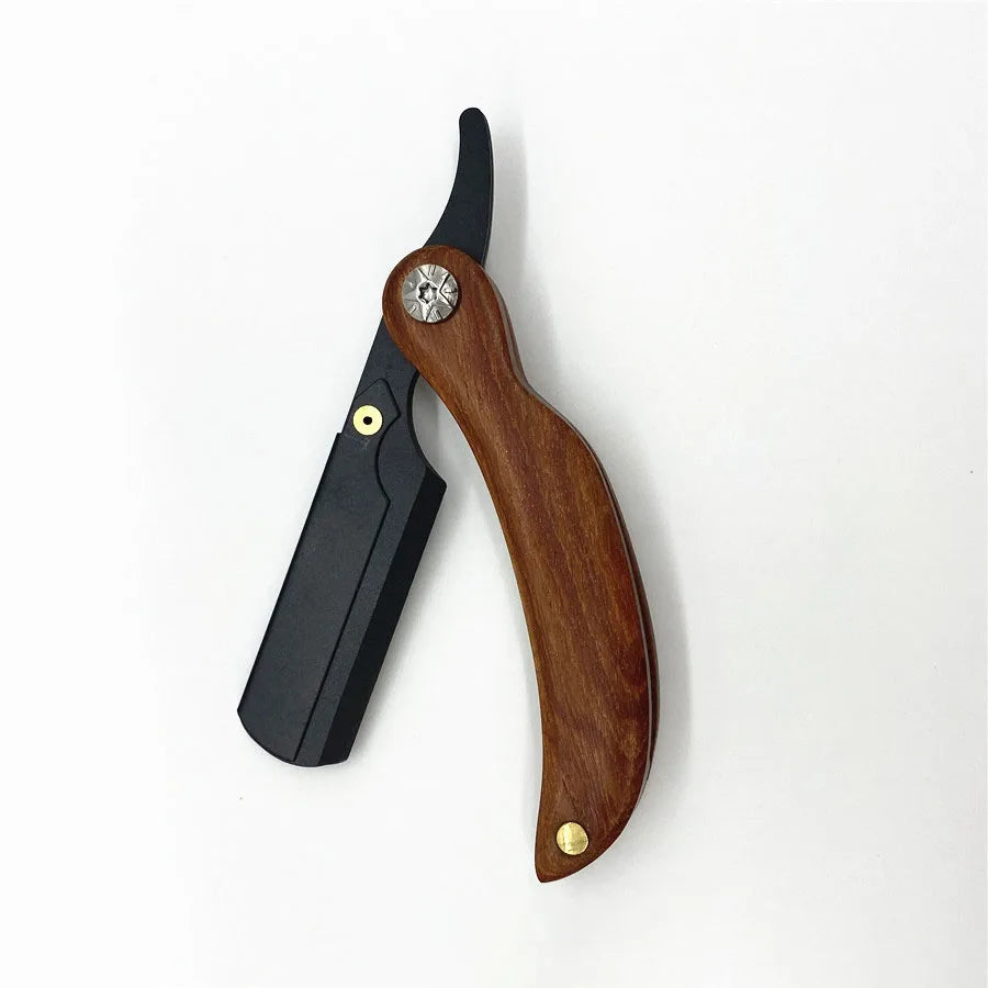 Men's Mini Folding Straight Edge Razor | Compact Travel Razor