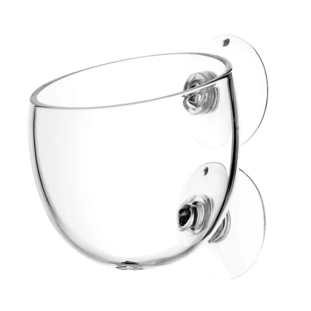 Glass Aquarium Plant Pot with Suction Cups | Fish Tank Planter