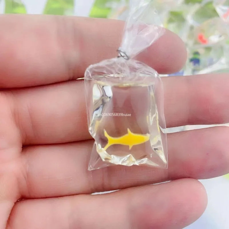1pcs Coral Fish Bag Resin Charms Ocean Transparent Small Fish in Water Bag Jewelry Pendant Jewelry Handmade DIY Material Decor Peaceful Pleasures Health and Wellness