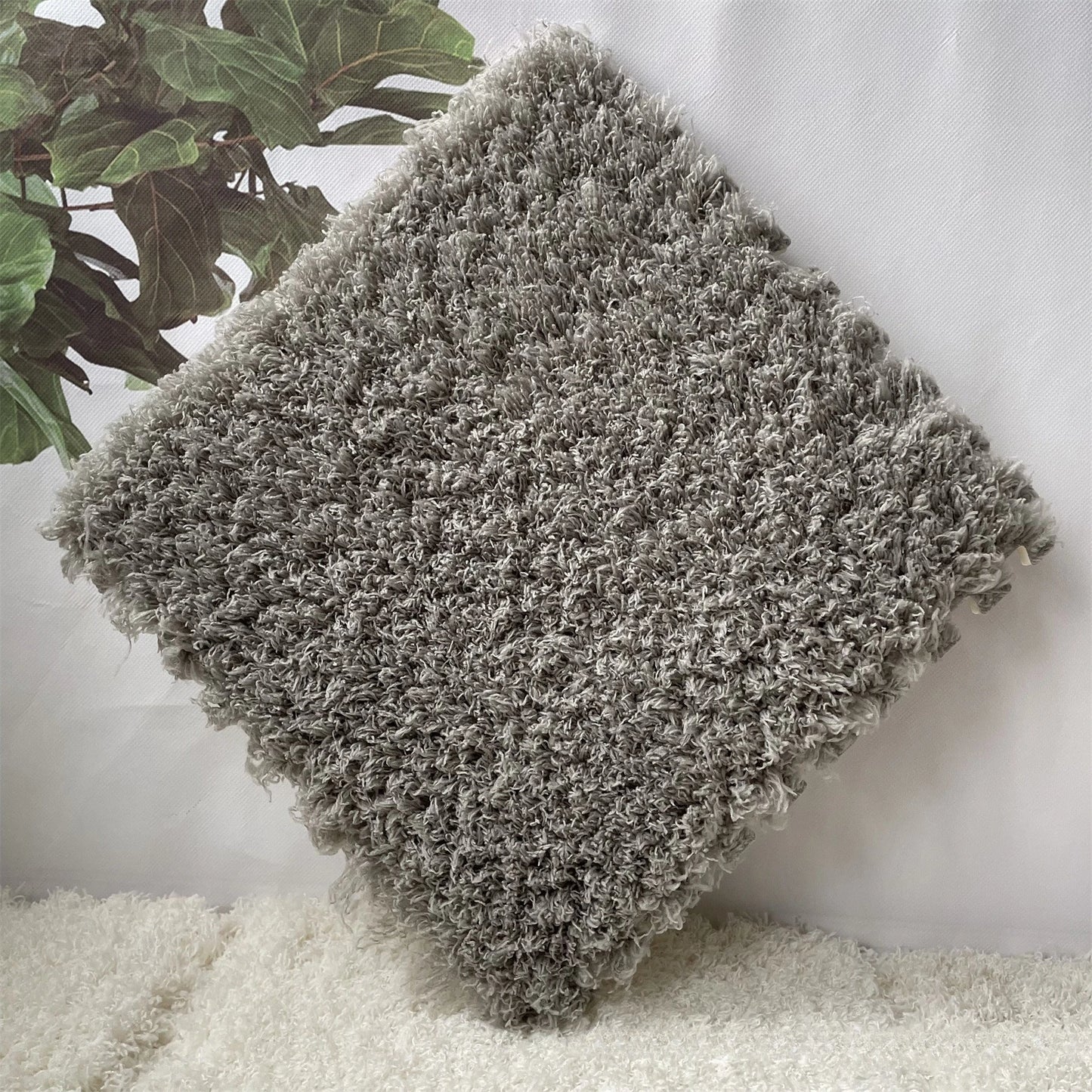 10PCS Fluffy Shaggy Carpet Tiles – Thick Non-Slip Soft Rug Mats