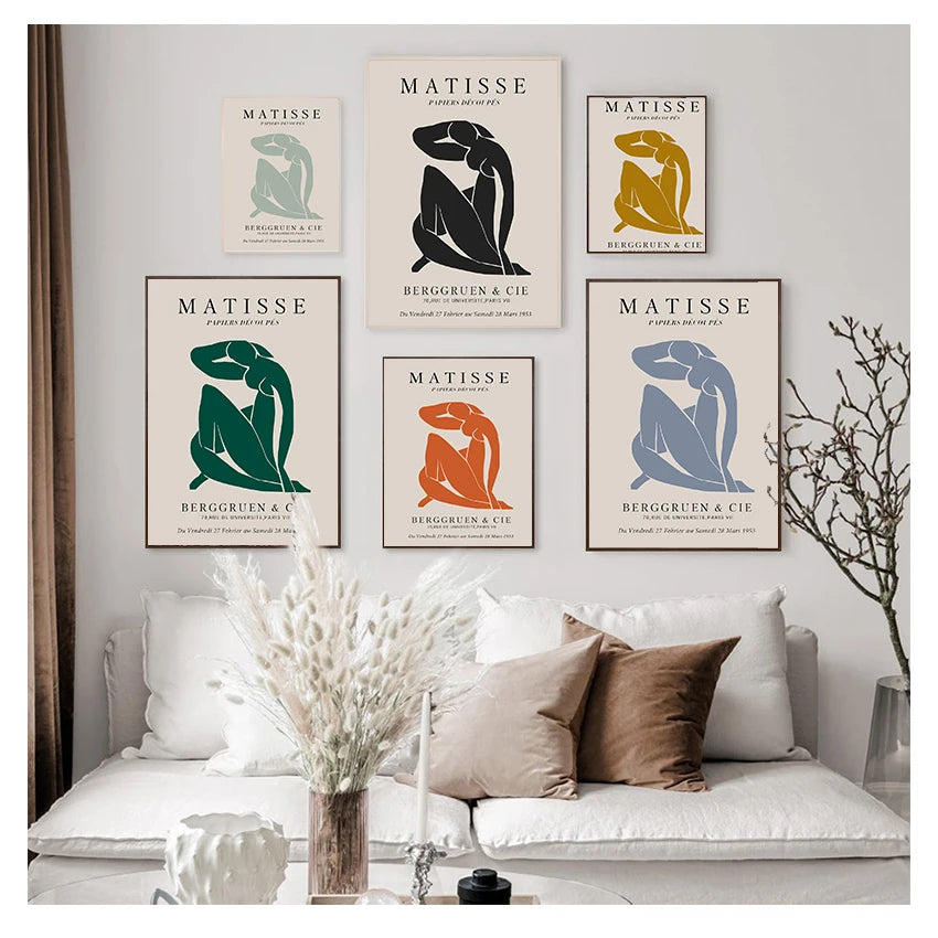 Henri Matisse Blues Abstract Canvas Wall Art | Unframed Poster