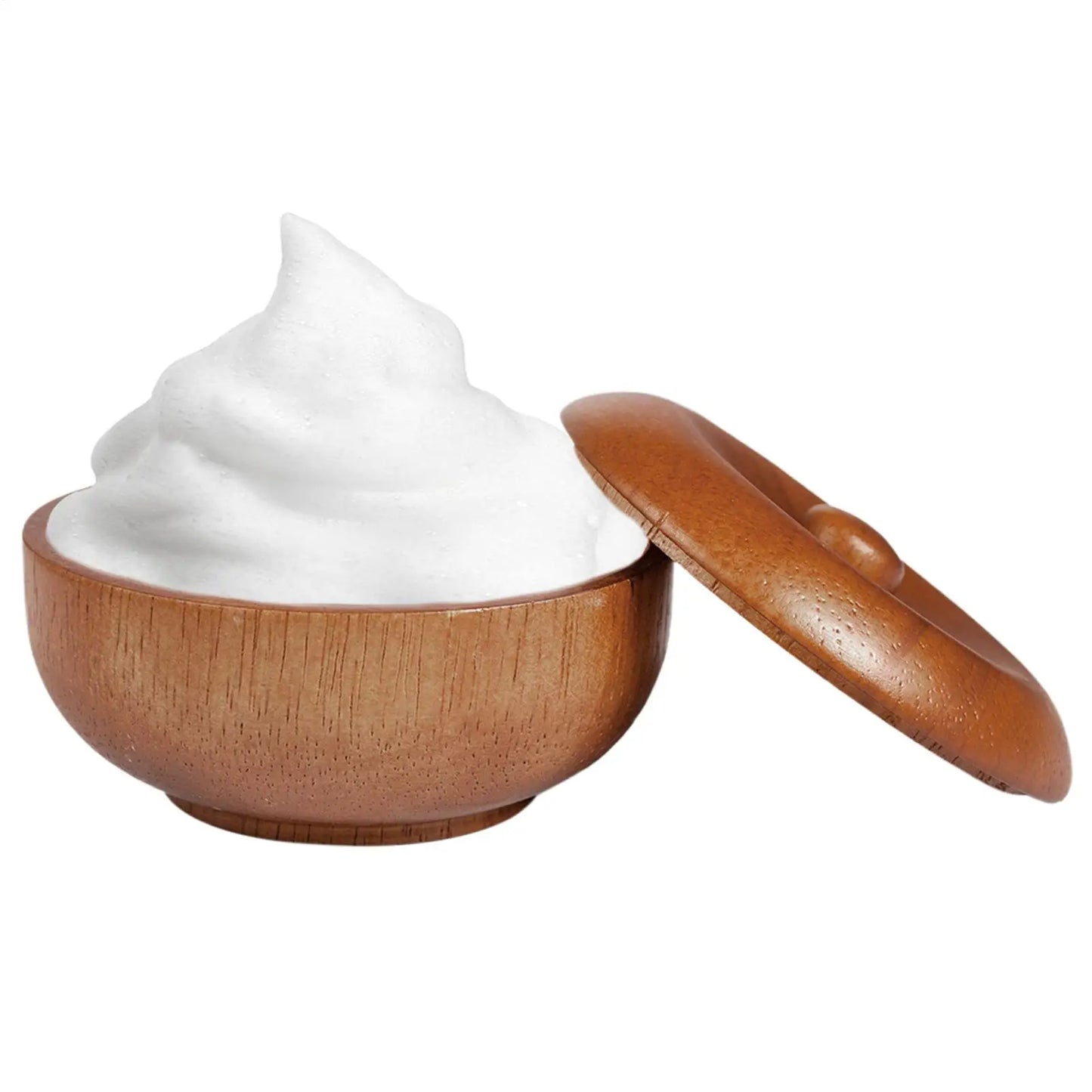 Wooden Shaving Bowl with Lid | Men's Lather Bowl & Soap Holder