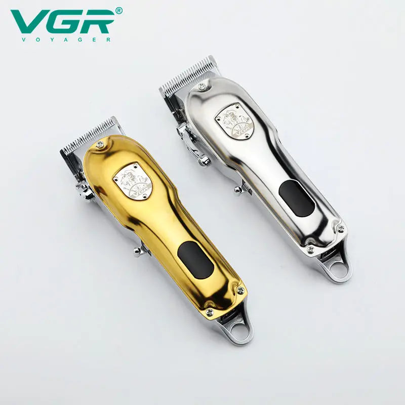 VGR metal hair trimmer electric hair clipper USB intelligent digital hair clipper hair salon home electric push shear V-652 Peaceful Pleasures Health and Wellness