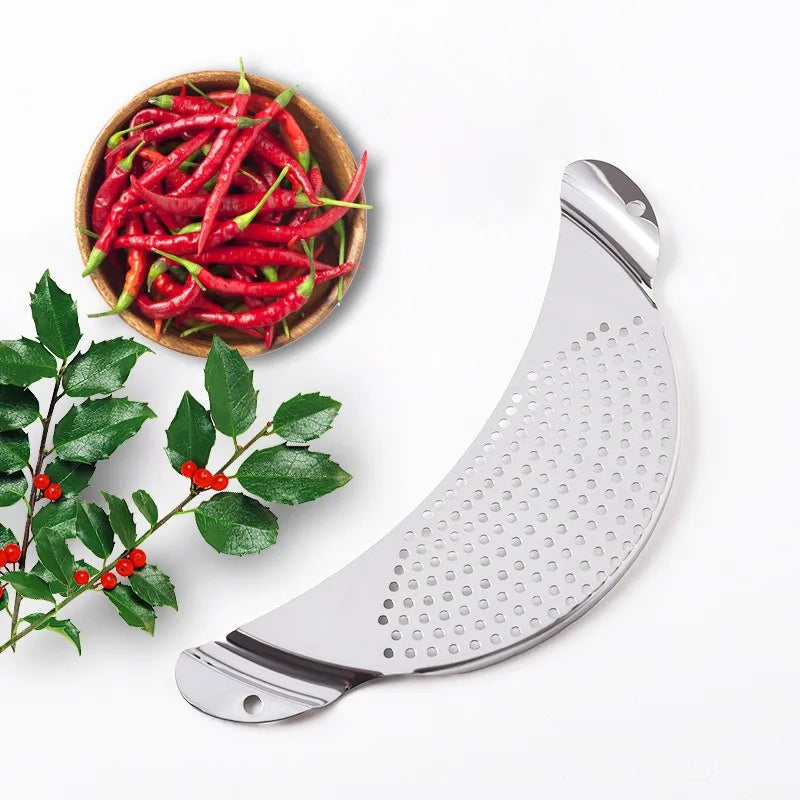 Kitchen Stainless Steel Pan Pot Strainer with Handle, Pasta Drainer, Colander Water Filter, Vegetable Drainer, Slag Separator Peaceful Pleasures Health and Wellness