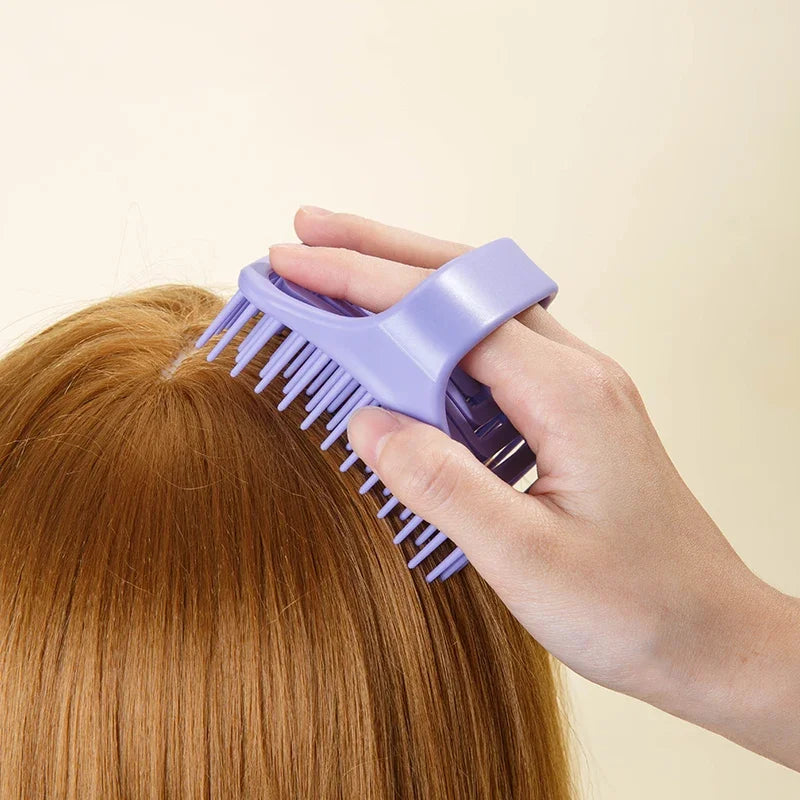 Silicone Scalp Massage Brush – Shampoo Hair Cleaning Comb Scalp Massage Brush Peaceful Pleasures Health and Wellness