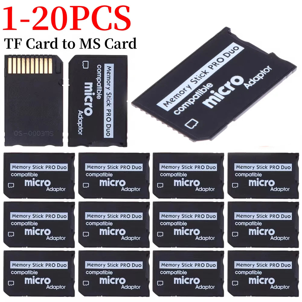 1-20PCS Support Memory Card Adapter SD Card To Memory Stick Adapter For PSP SD Card 1MB-128GB Memory Stick Pro Duo Peaceful Pleasures Health and Wellness