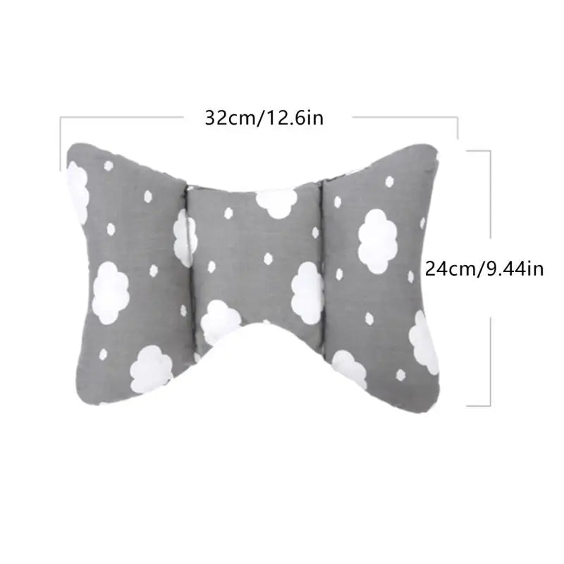 Infant Neck Support Pillow – Breathable Cotton Stroller & Car