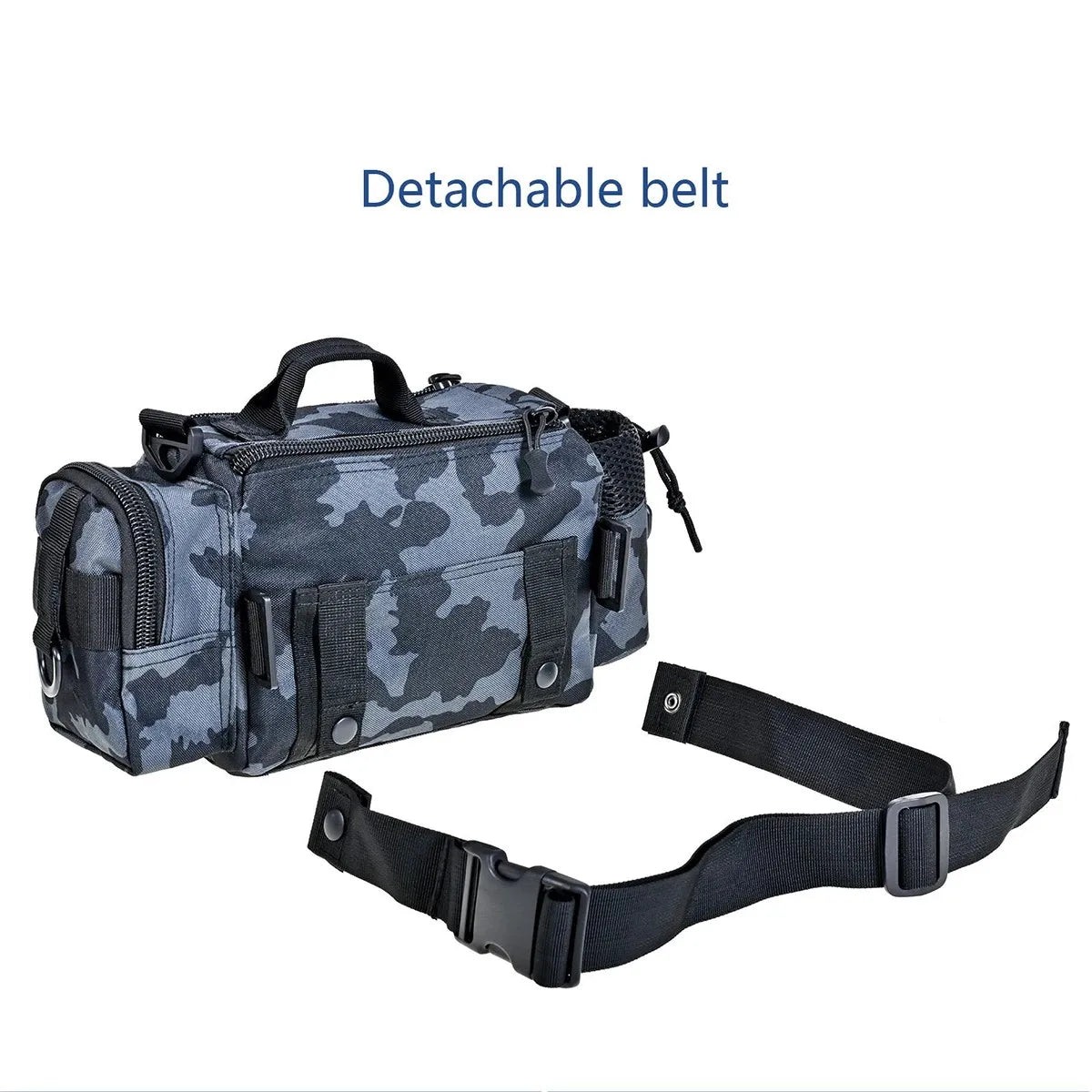Versatile Fishing Tackle Bag with Removable Shoulder Strap for Freshwater and Saltwater Fishing - Store Tools and Rods with Ease Peaceful Pleasures Health and Wellness