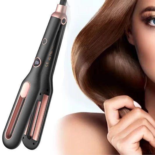 Professional women's ceramic hair straightening device with LED display, multi-temperature adjustment and safety features Peaceful Pleasures Health and Wellness