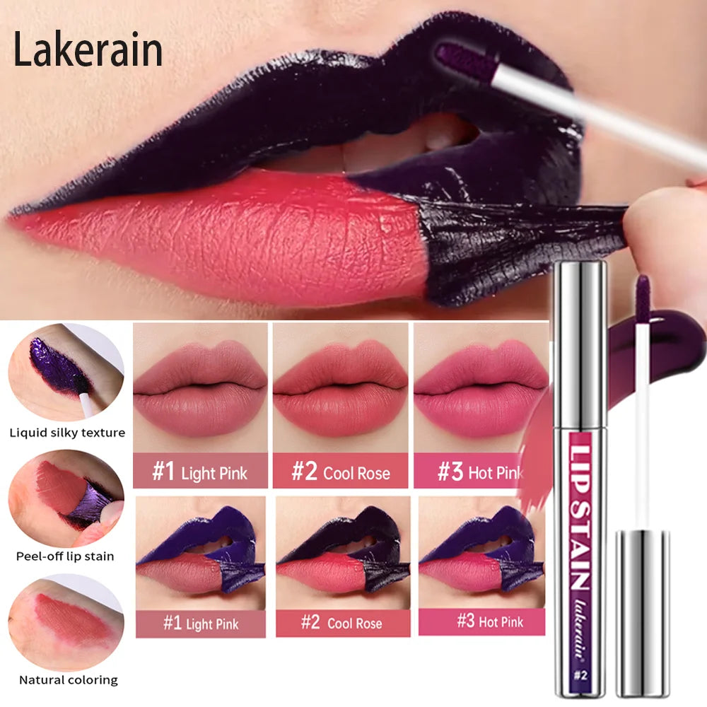 Peel Off Lip Stain Long Lasting Waterproof Reveal Lip Tint Transfer Proof Pink Red Non-stick Cup Lip Stain Makeup Cosmetics Peaceful Pleasures Health and Wellness