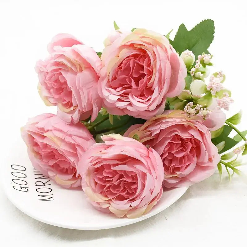 Artificial Silk Peony Flowers | Wedding & Home Decor Bouquet