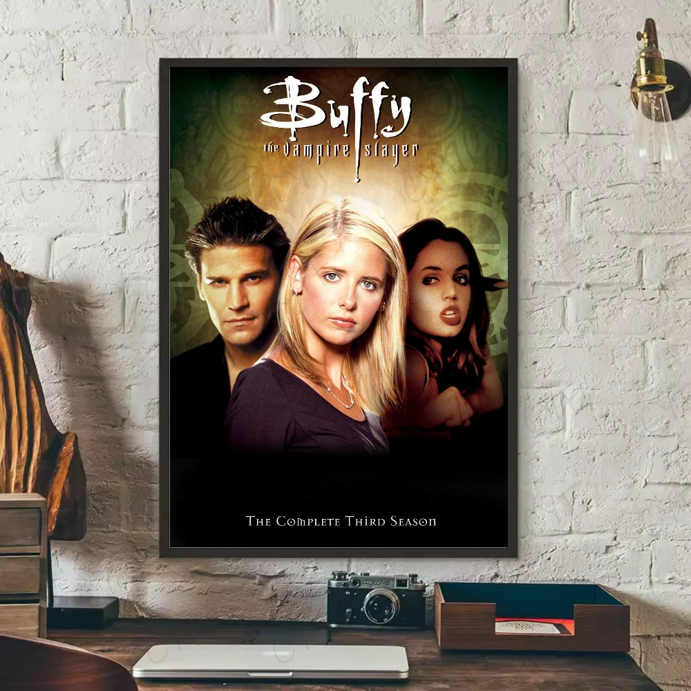 Vintage Buffy The Vampire Poster HD art sticky wall waterproof home living room bedroom bar aesthetic decoration Peaceful Pleasures Health and Wellness