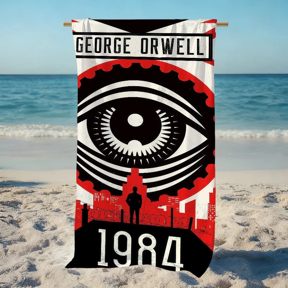 1984 George Orwell Quick-Dry Beach Towel | Travel & Pool Towel Quick-Dry Beach Towel Peaceful Pleasures Health and Wellness