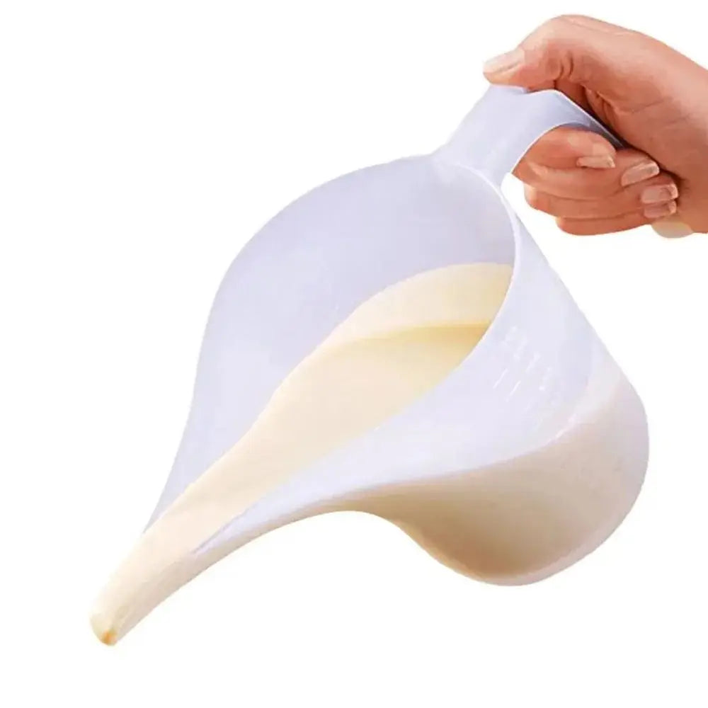 Measuring Tool 1000ML Measuring Cups Long Spout Plastic Tip Mouth Cups Graduated Liquid Container Funnel Pitcher Jug Peaceful Pleasures Health and Wellness