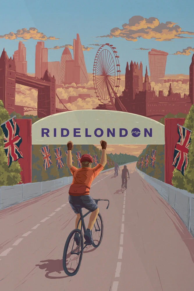 Hadrian's Cycleway Canvas Poster | Northumberland Cycling Wall Art