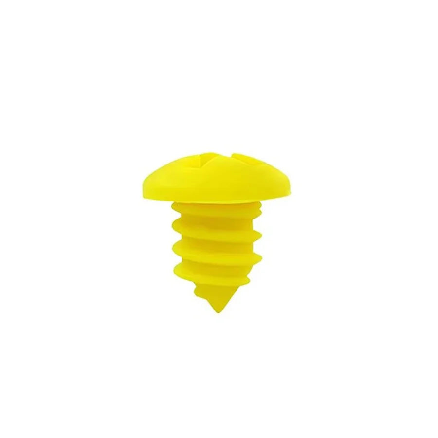 Rubber Wine Bottle Seal Stopper Oil Bottle Stopper New Threaded Shape Silicone Wine Bottle Stopper Multiple Colors Bar Tools Peaceful Pleasures Health and Wellness yellow