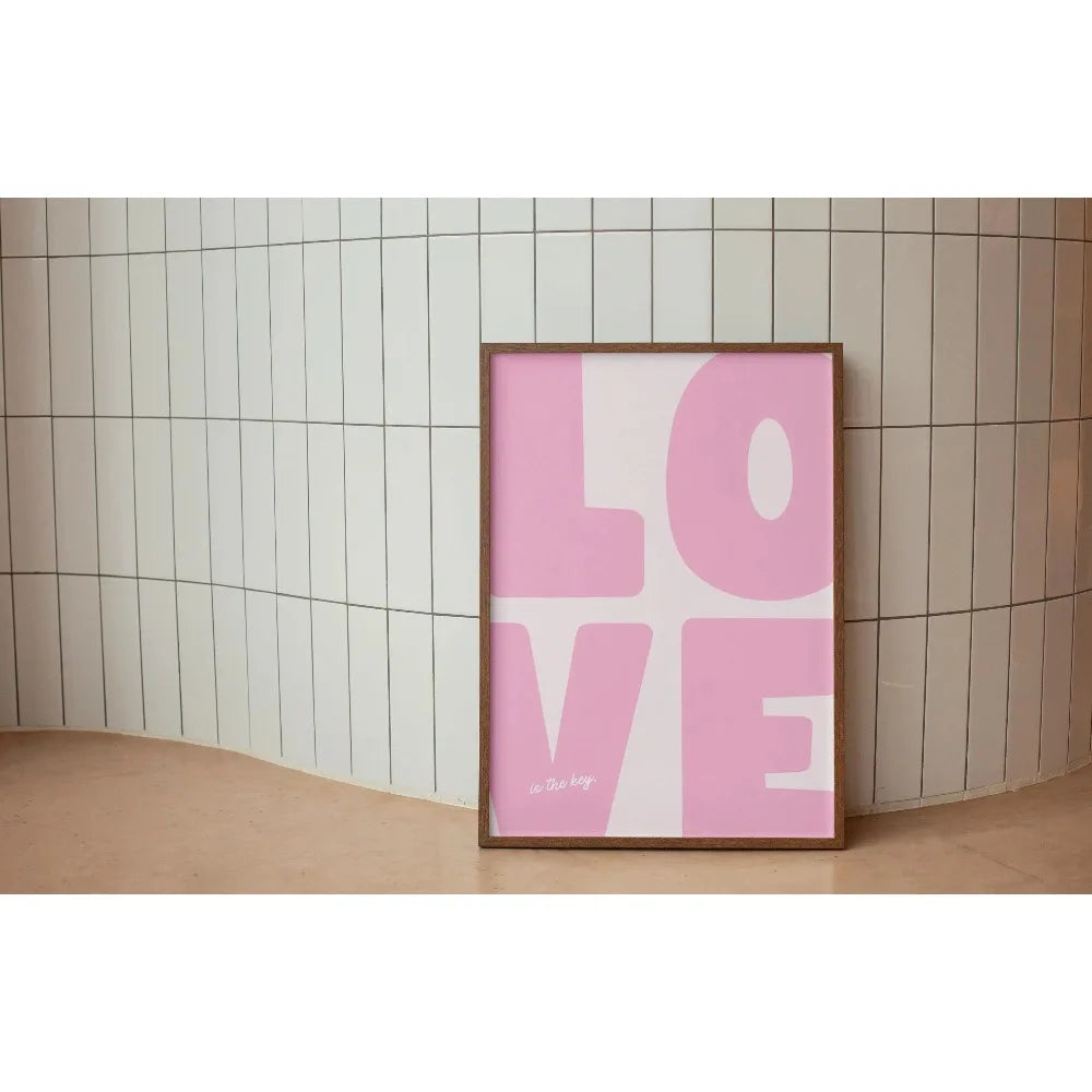 Blue Red Love Minimalist Canvas Wall Art | Valentine's Decor