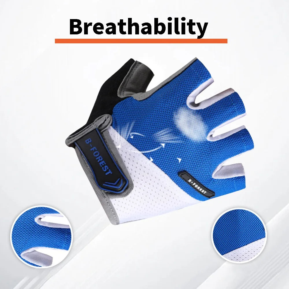 Breathable Shockproof Half Finger Cycling Gloves with Gel Pad, Adjustable Velcro & Anti-Slip, MTB Road Bike Gloves for Men Women Peaceful Pleasures Health and Wellness