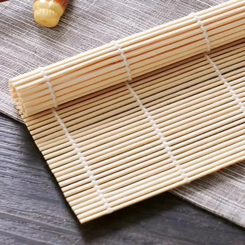 24X24cm/27X27cm/30X30cm homemade no-stick bamboo sushi mat Kitchen Sushi Roller Mat Heat Resistance Bamboo Roll Up Sushi Mat Peaceful Pleasures Health and Wellness