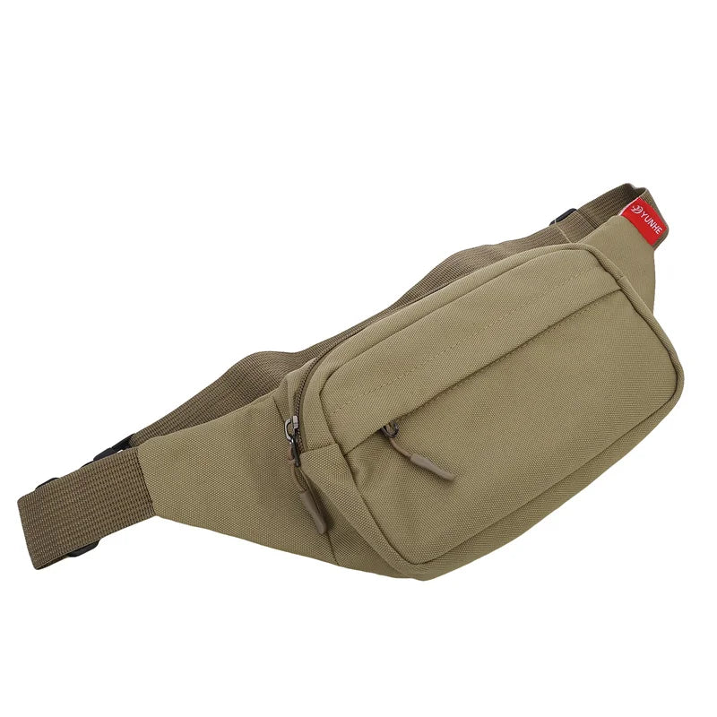 Canvas Fanny Pack Belt Bag – 3 Pockets, Men & Women