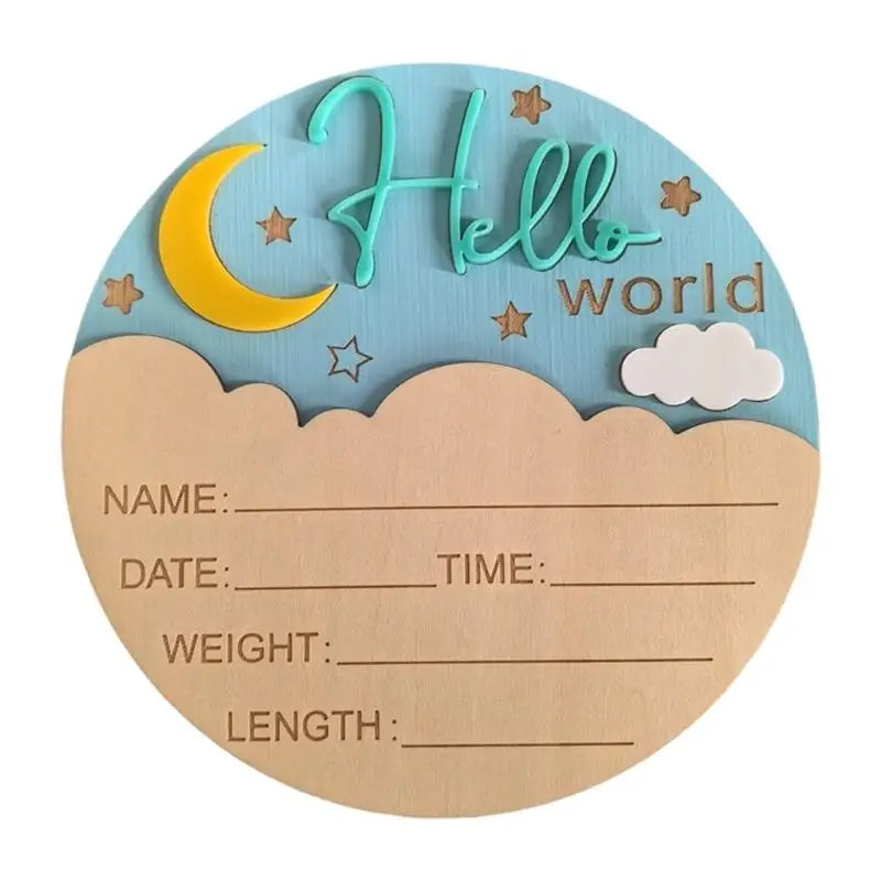 Moon Baby Birth Announcement Sign | Newborn Photo Prop