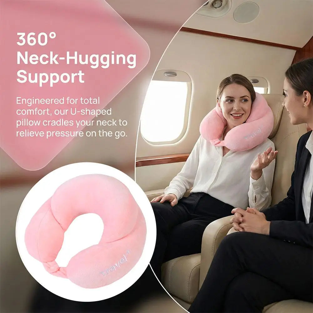 U-Shaped Memory Foam Travel Neck Pillow | Ergonomic Support