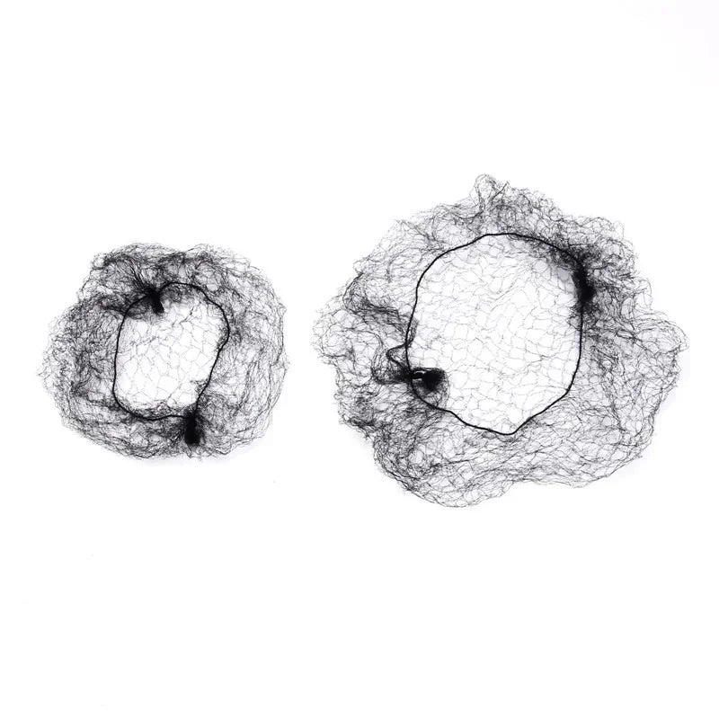 50-Pack Disposable Invisible Mesh Hair Nets – Elastic Bun Nets