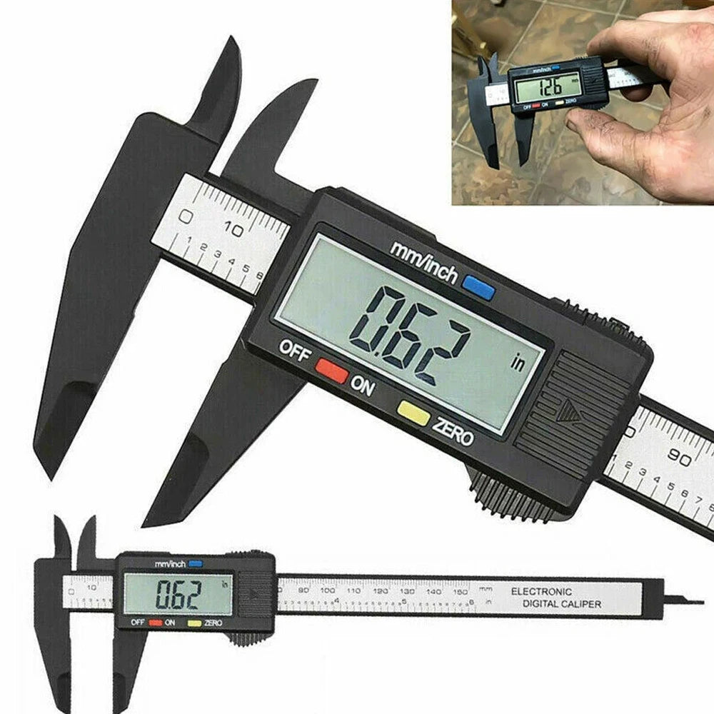 100/150mm electronic vernier caliper, carbon fiber dial vernier caliper, micrometer, digital scale. Batteries are not included Peaceful Pleasures Health and Wellness