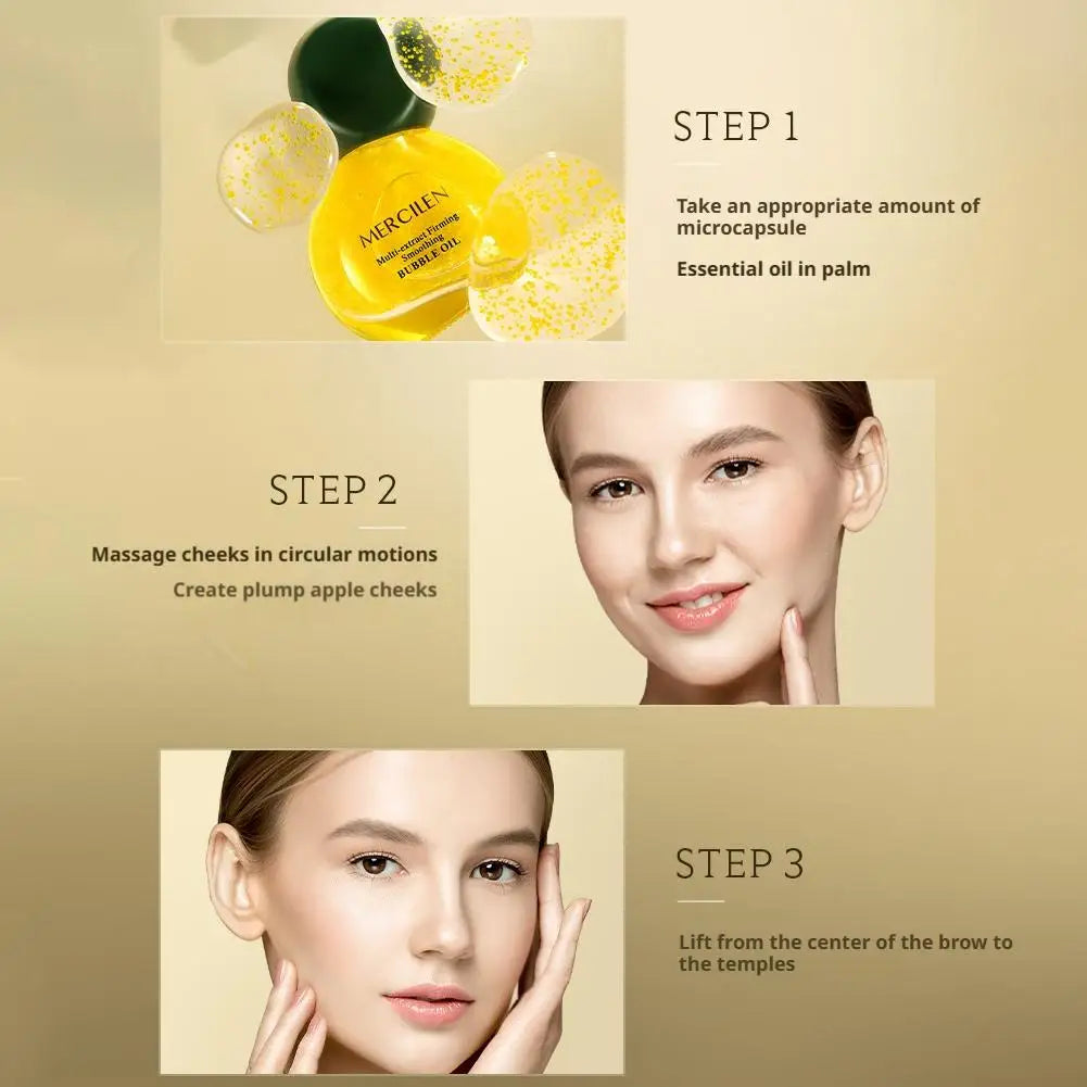 30ml Facial Supplements Skin Active Anti Aging Multi Premium Smoothing Bubble Oil Essence Elastic Delicate Face Serum Skincare Peaceful Pleasures Health and Wellness
